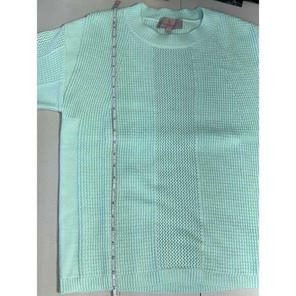 Laurie Felt Cotton Short Sleeve Sweater Mint Size XS NWOT - Picture 10 of 11